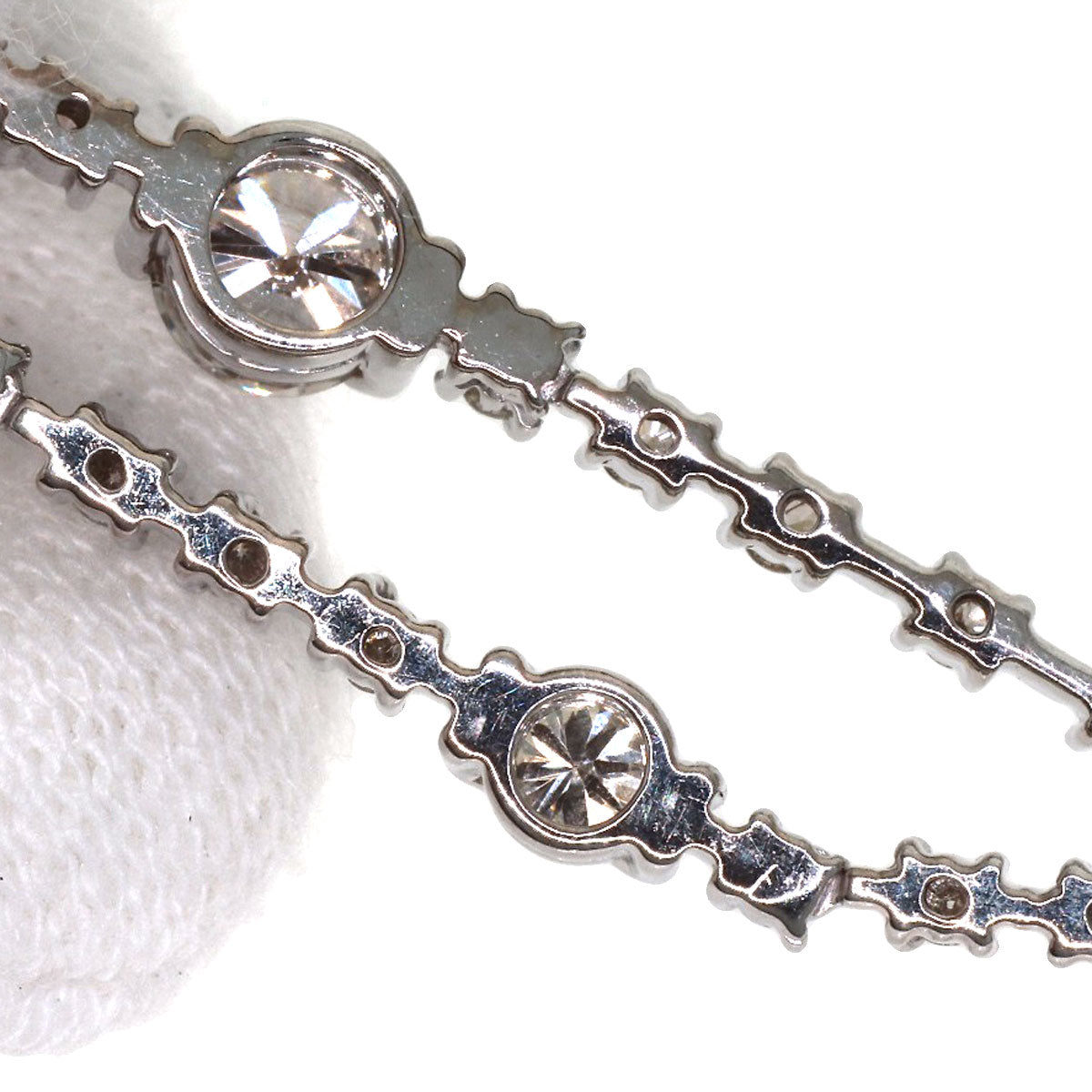 1ct Diamond Necklace K18 White Gold 7g　Ladies