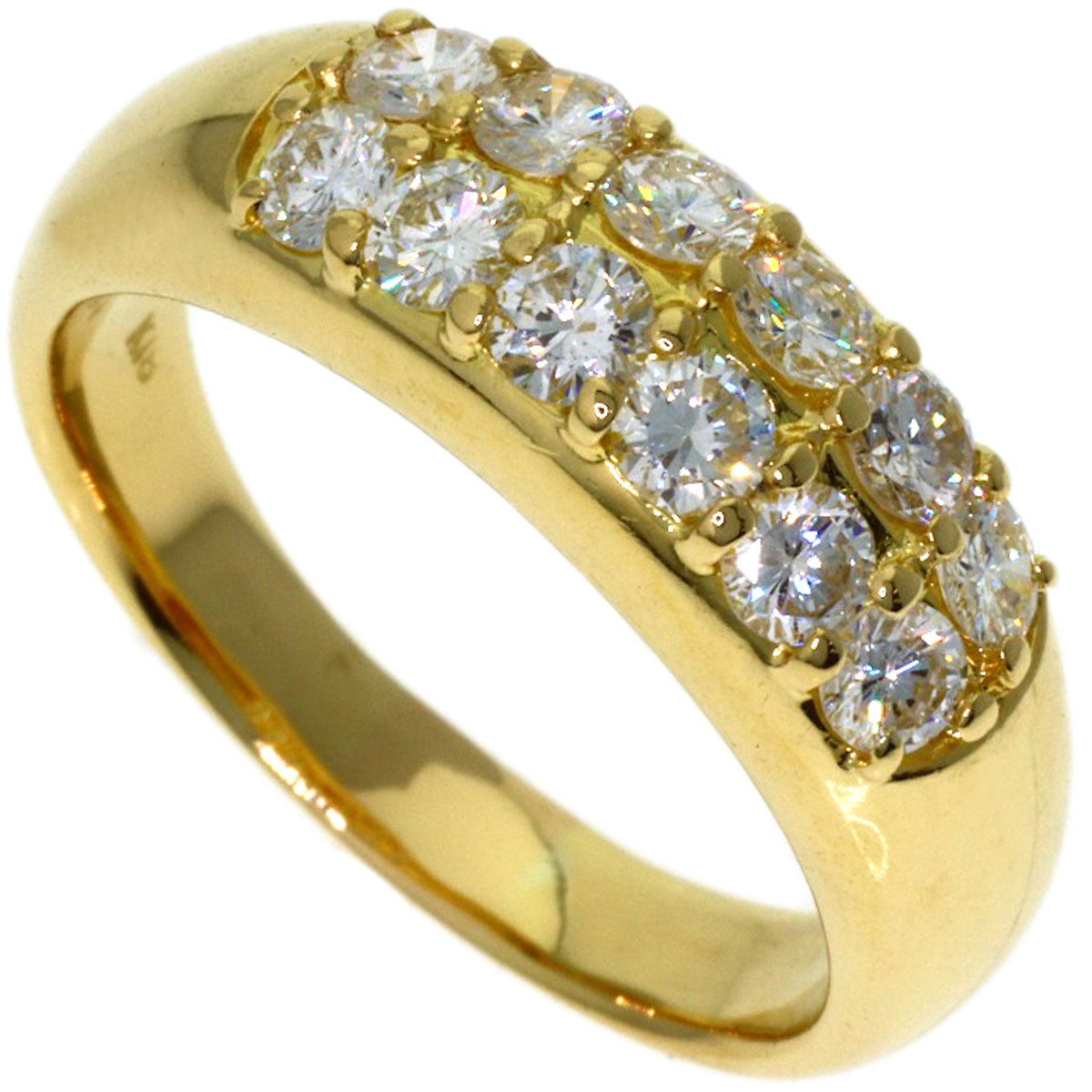 1ct Diamond Ring K18 Yellow Gold 6.3g　Ladies