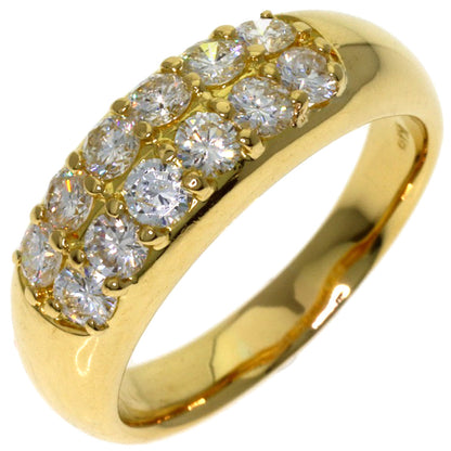 1ct Diamond Ring K18 Yellow Gold 6.3g　Ladies