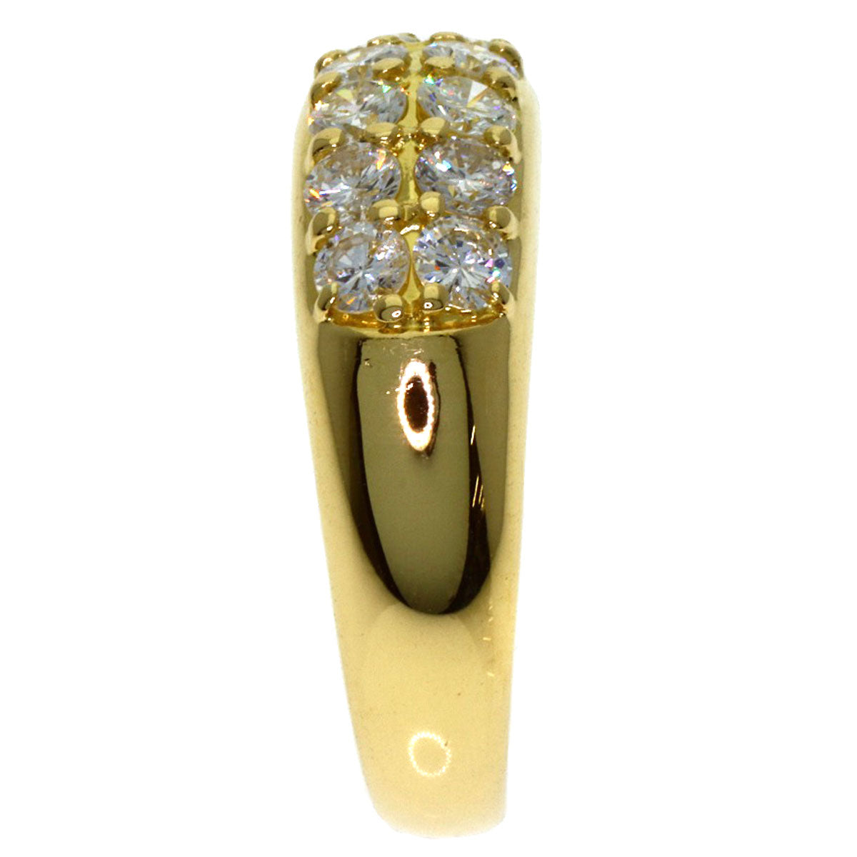 1ct Diamond Ring K18 Yellow Gold 6.3g　Ladies