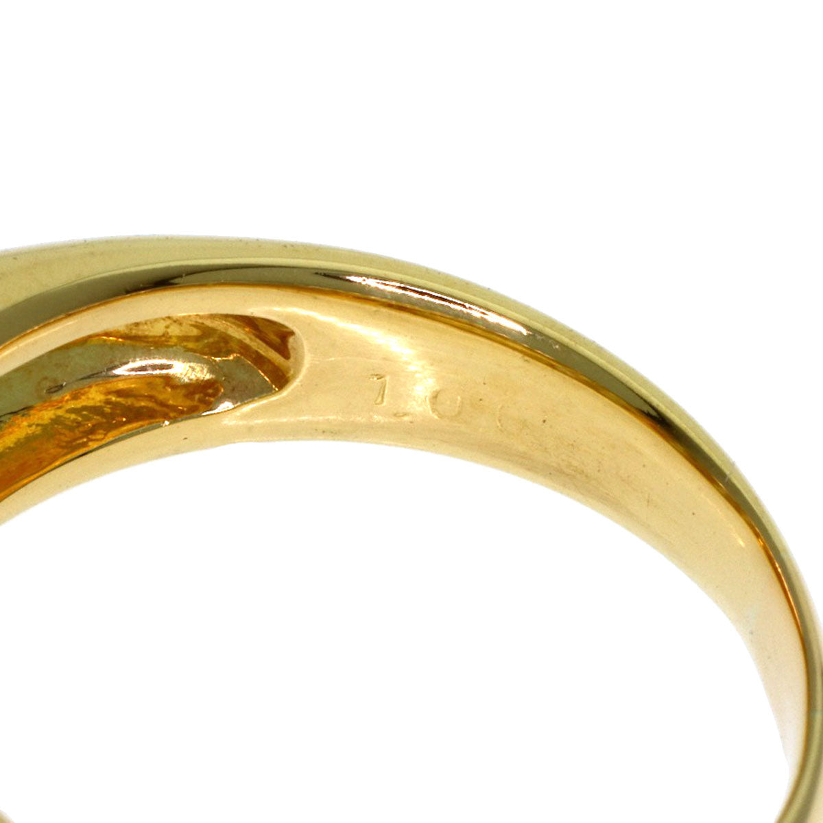 1ct Diamond Ring K18 Yellow Gold 6.3g　Ladies