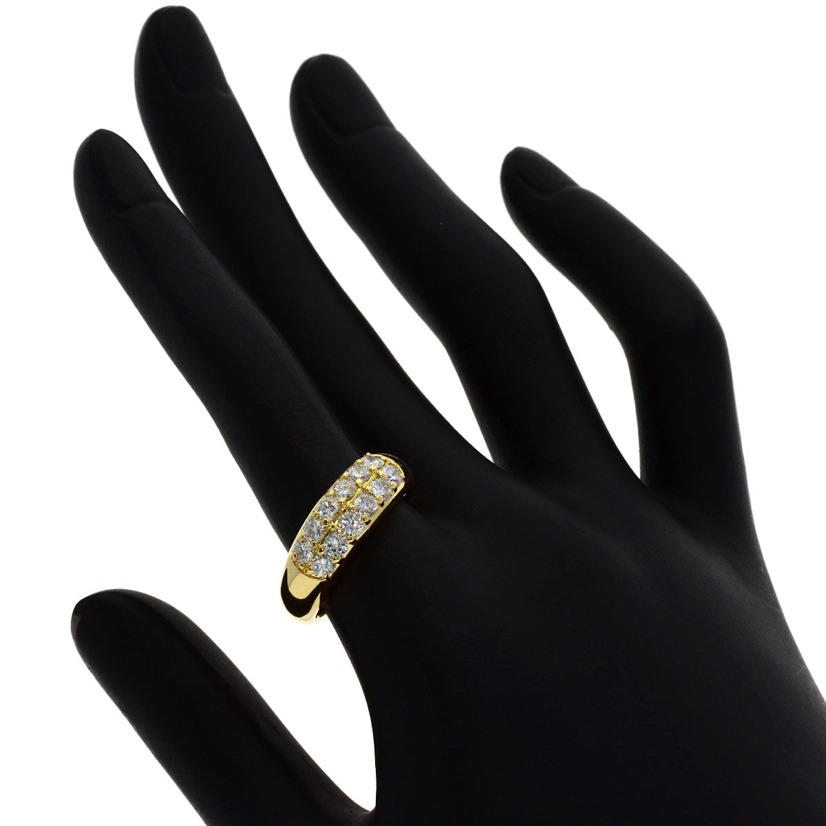 1ct Diamond Ring K18 Yellow Gold 6.3g　Ladies