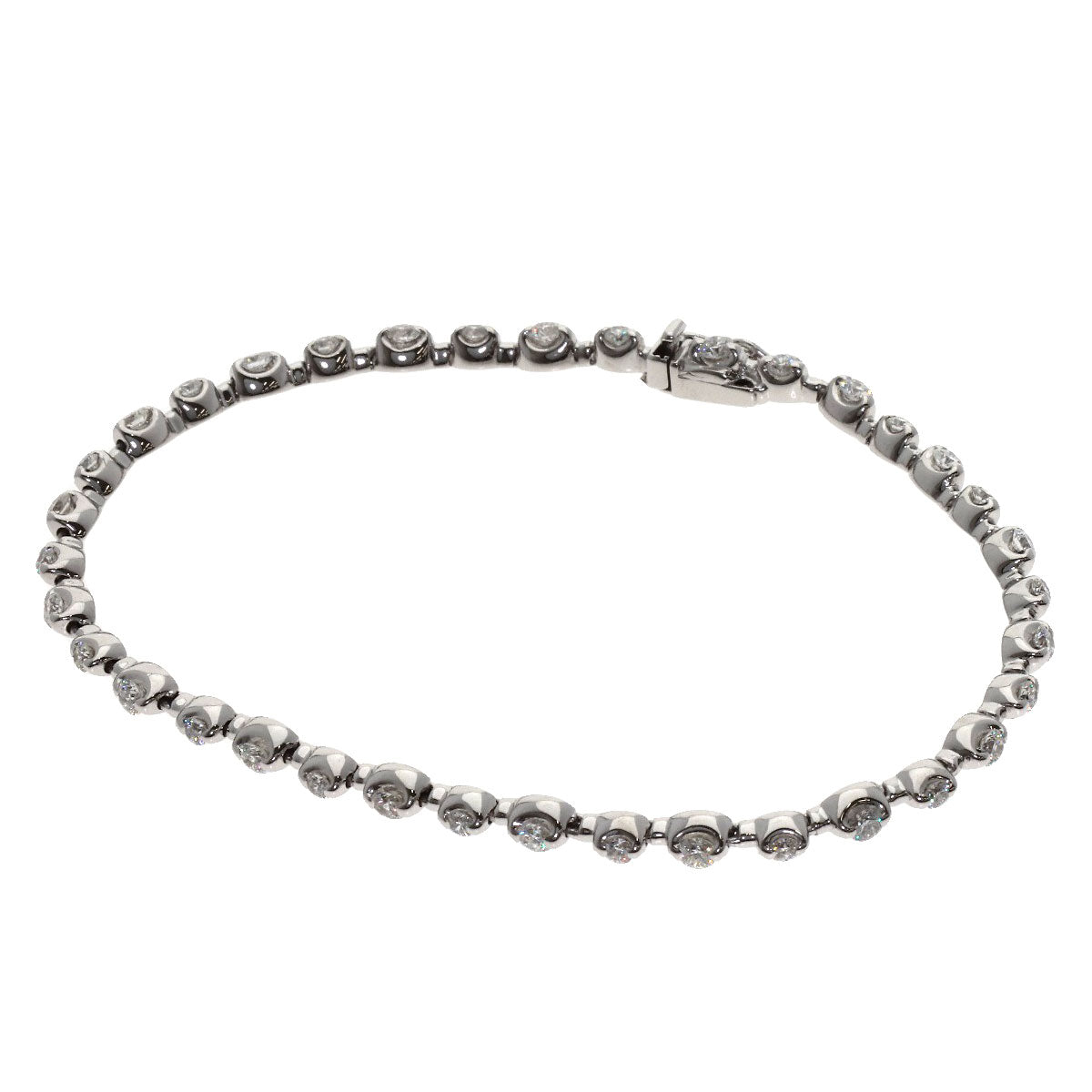 1.51ct Diamond Bracelet K18 White Gold 8.8g　Ladies