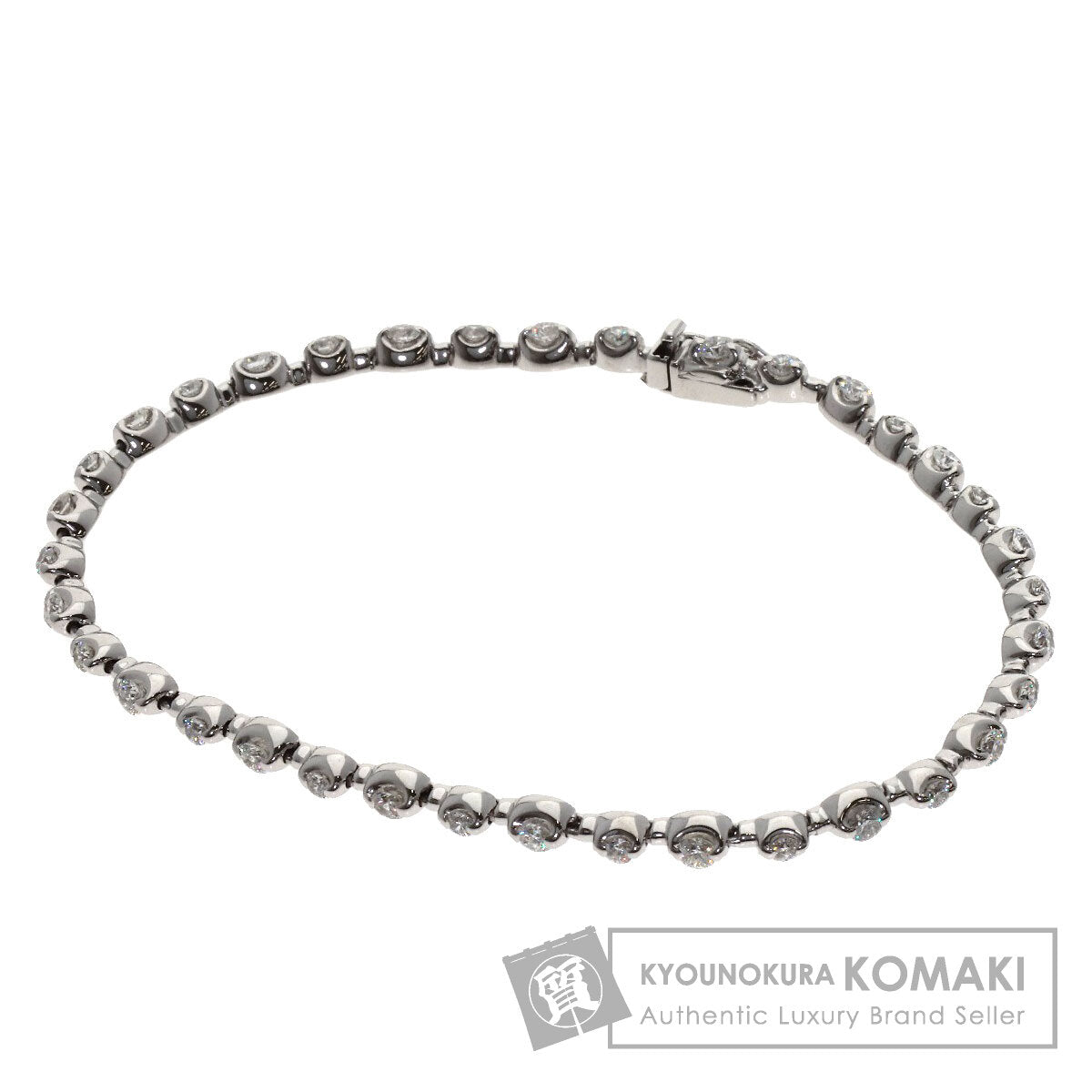 1.51ct Diamond Bracelet K18 White Gold 8.8g　Ladies