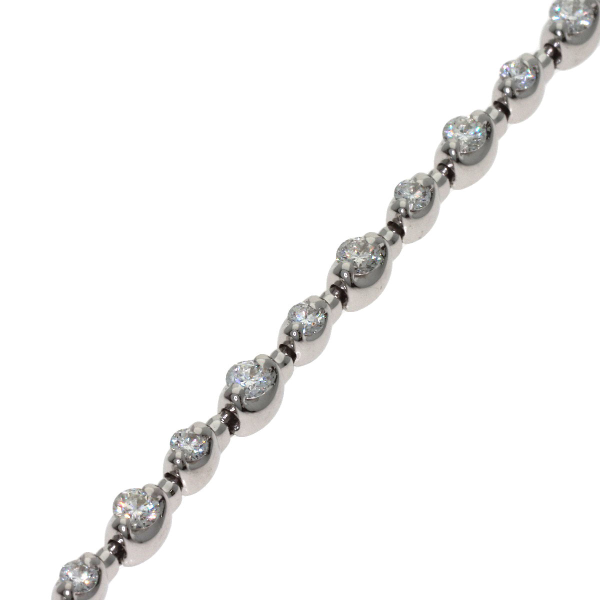 1.51ct Diamond Bracelet K18 White Gold 8.8g　Ladies