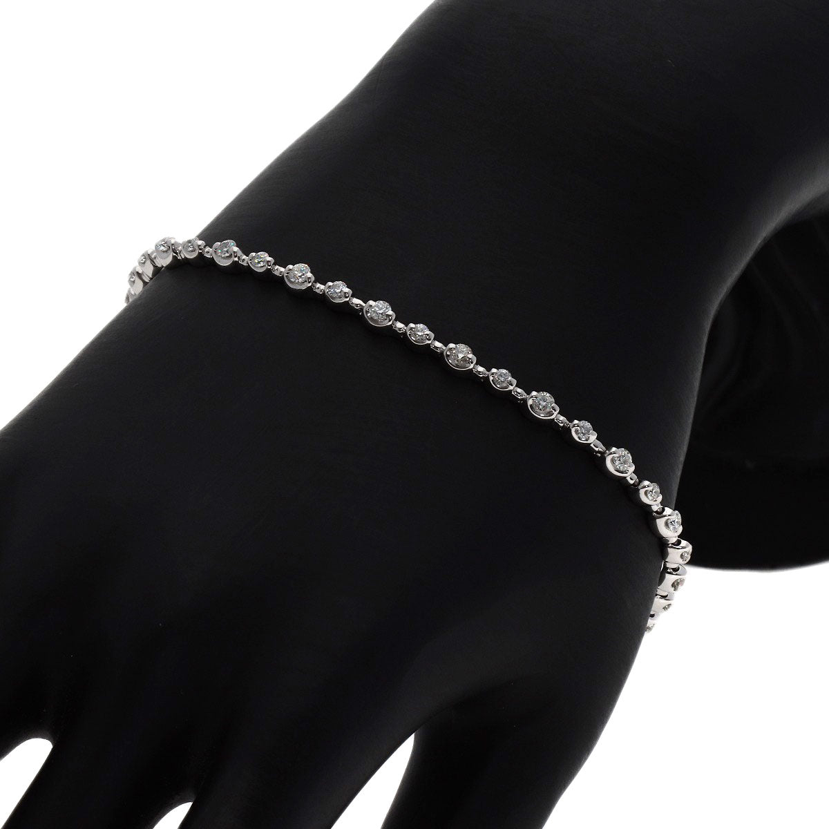 1.51ct Diamond Bracelet K18 White Gold 8.8g　Ladies