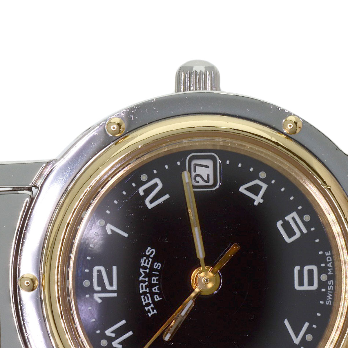 HERMES Clipper Watches CL4.220 Stainless Steel/SSxGP Ladies