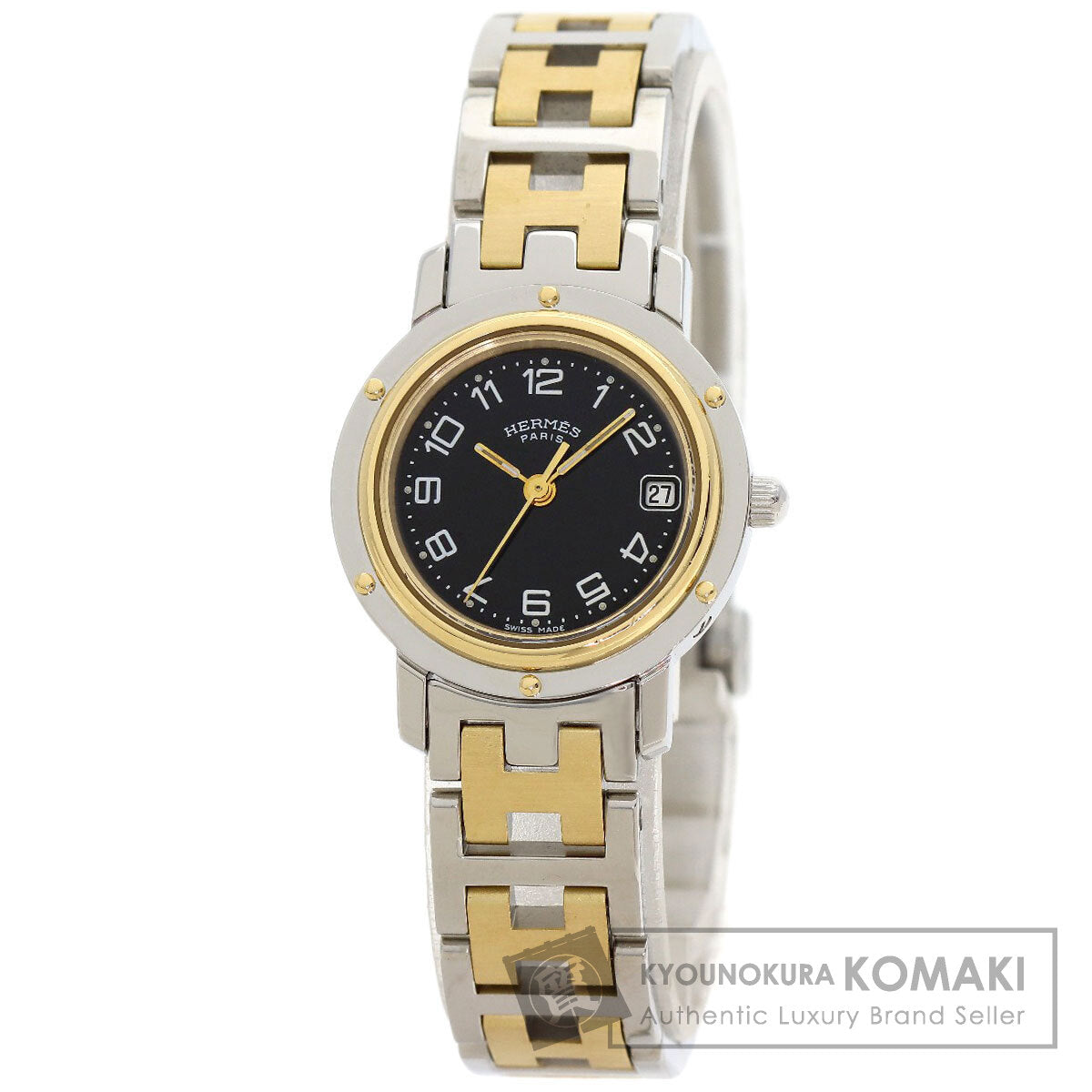 HERMES Clipper Watches CL4.220 Stainless Steel/SSxGP Ladies