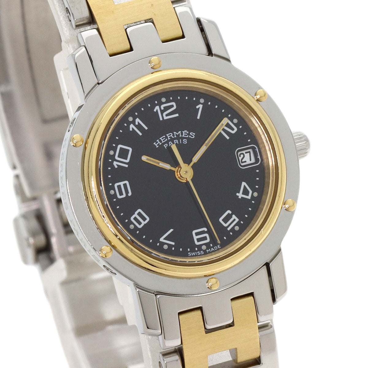 HERMES Clipper Watches CL4.220 Stainless Steel/SSxGP Ladies