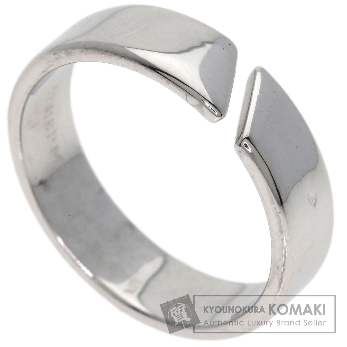 HERMES open Ring K18 White Gold Ladies [Used]
