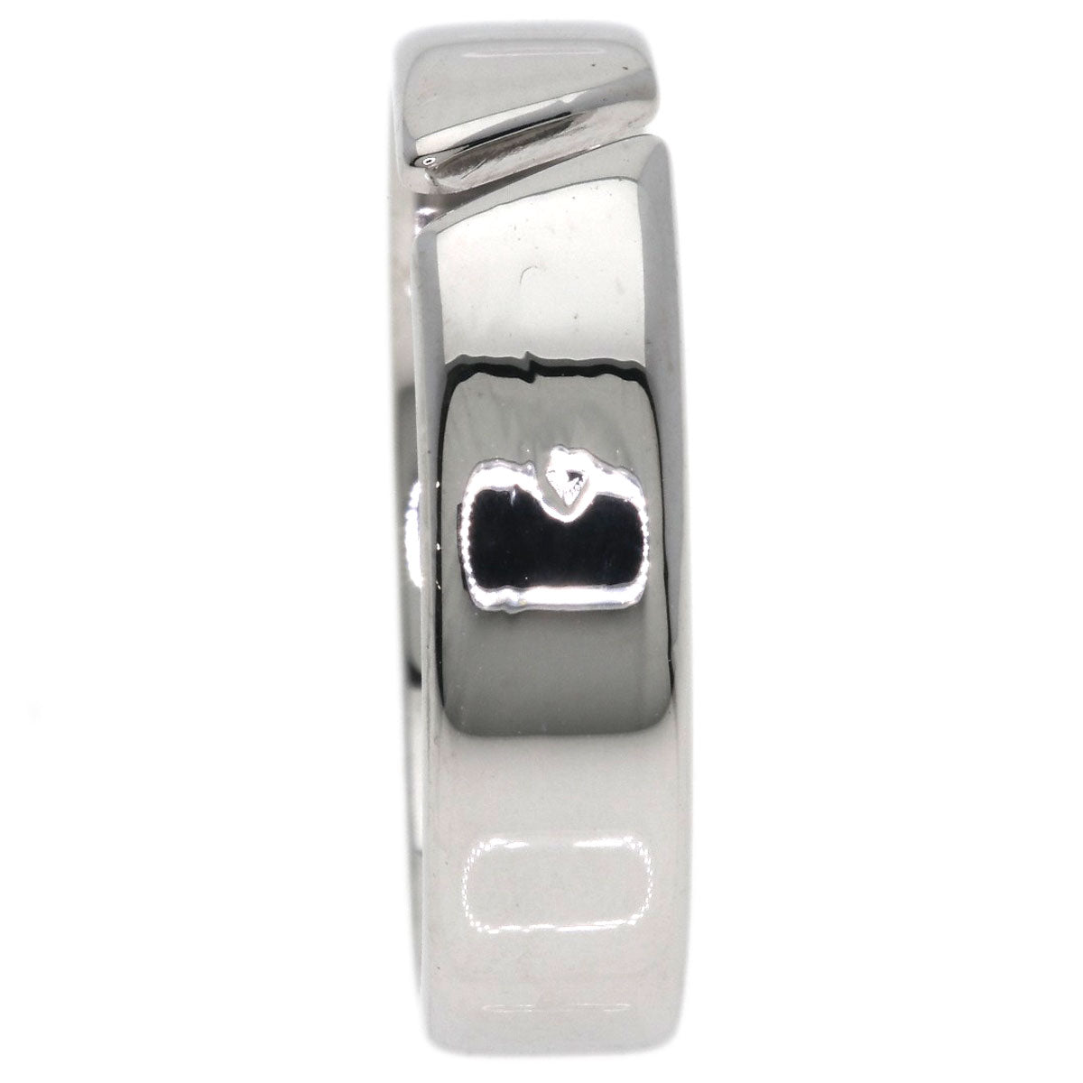 HERMES open Ring K18 White Gold Ladies [Used]