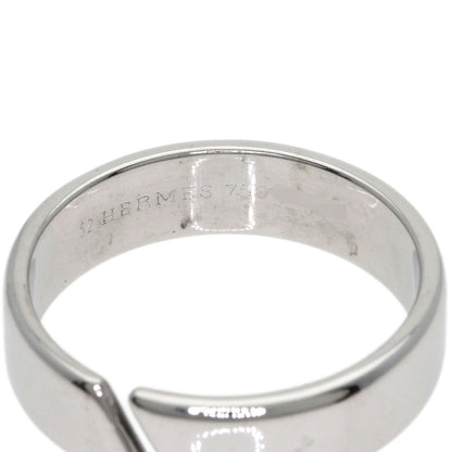 HERMES open Ring K18 White Gold Ladies [Used]