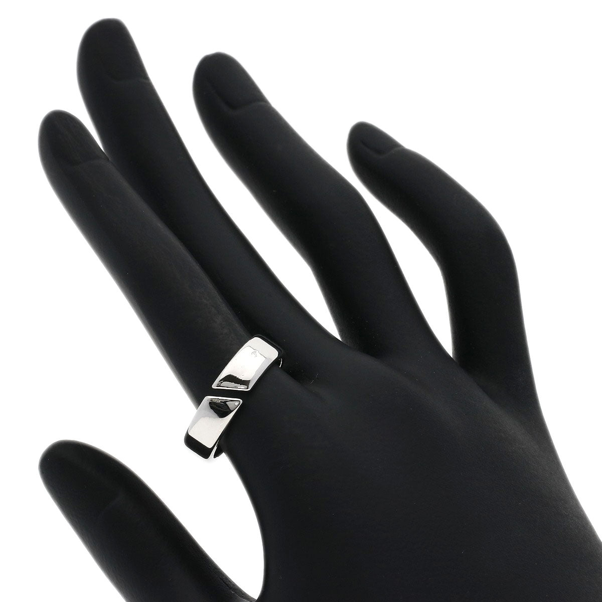 HERMES open Ring K18 White Gold Ladies [Used]