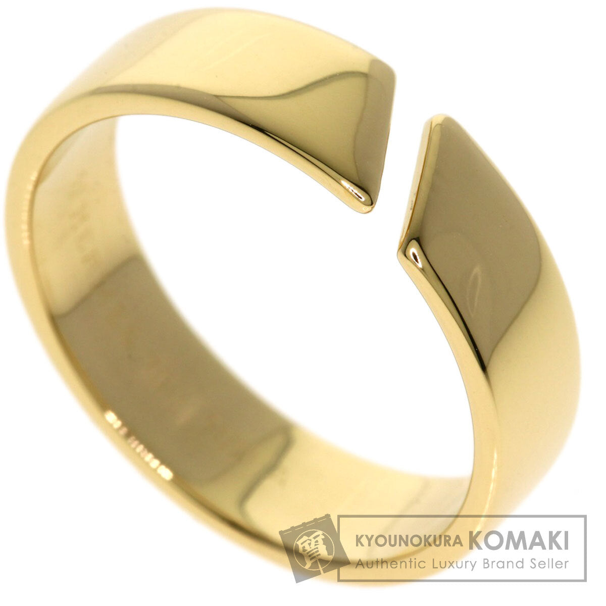 HERMES open Ring K18 Yellow Gold Ladies [Used]