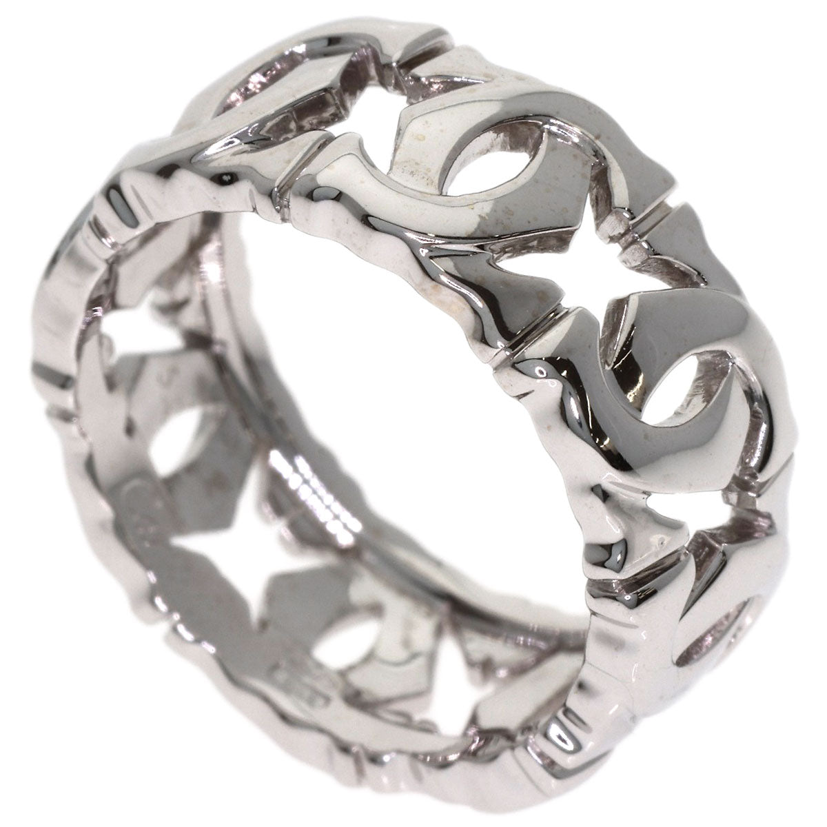 CARTIER Entrelaces #52 Ring K18 White Gold Ladies [Used]