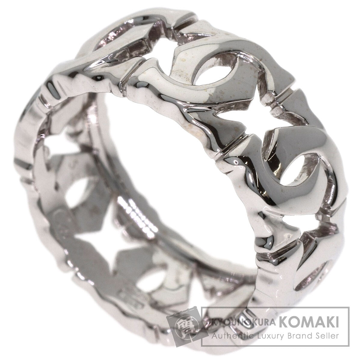 CARTIER Entrelaces #52 Ring K18 White Gold Ladies [Used]