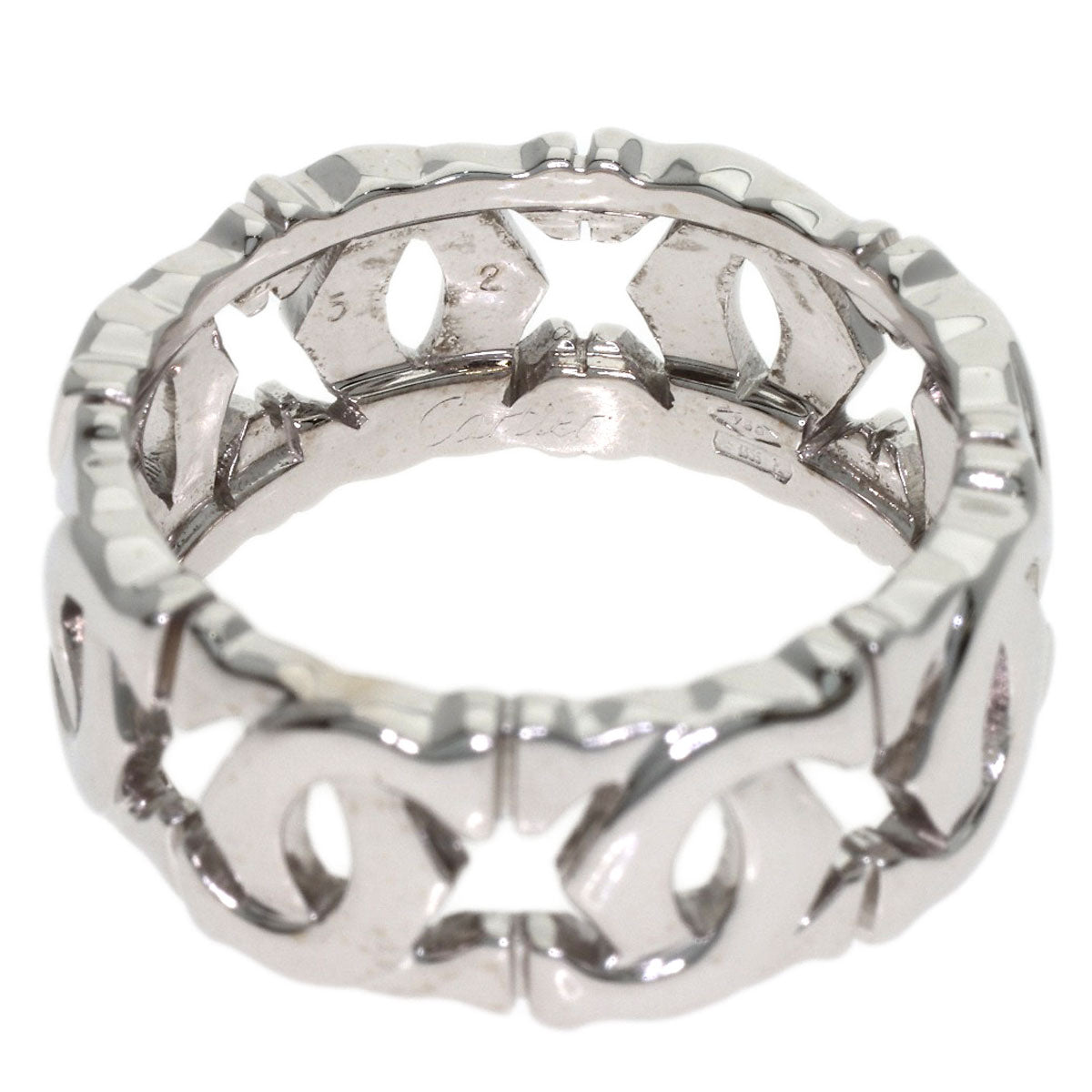 CARTIER Entrelaces #52 Ring K18 White Gold Ladies [Used]