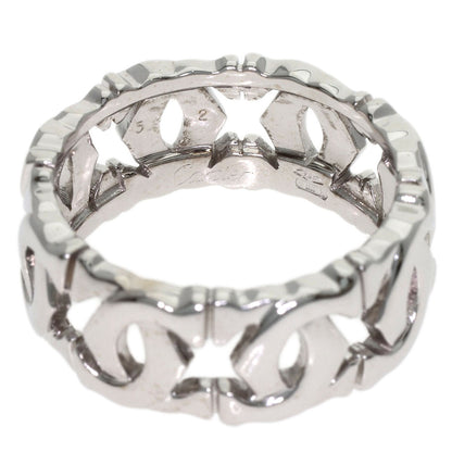 CARTIER Entrelaces #52 Ring K18 White Gold Ladies [Used]