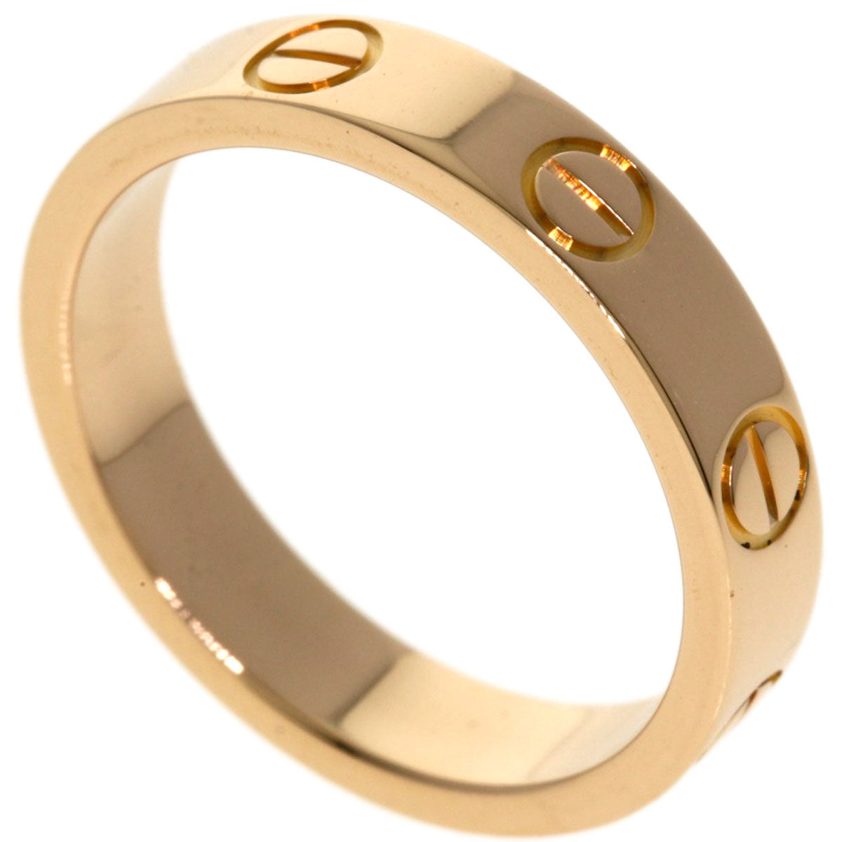 CARTIER Mini love ring # 47 Ring K18 Pink Gold Ladies [Used]