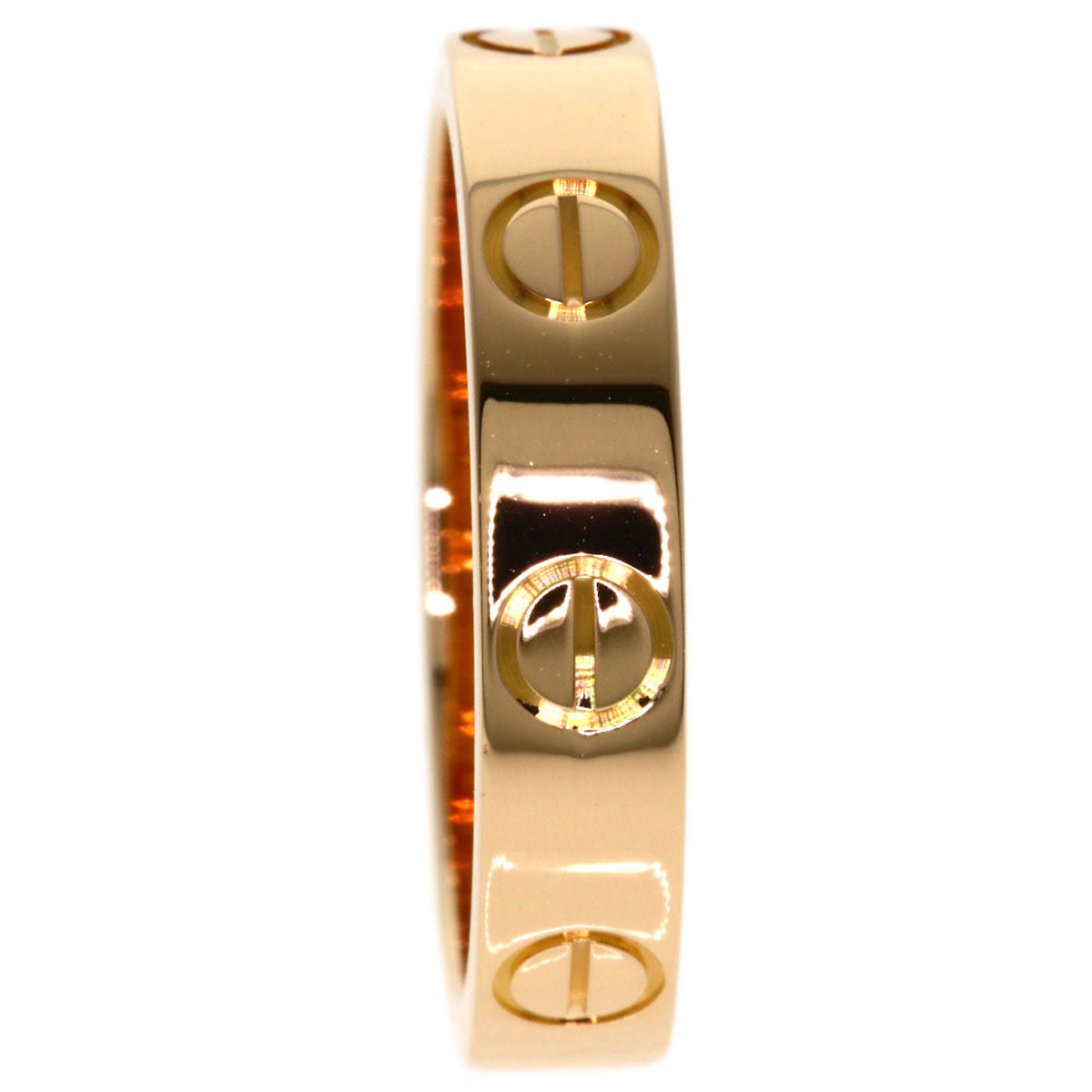 CARTIER Mini love ring # 47 Ring K18 Pink Gold Ladies [Used]