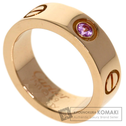 CARTIER Love Ring 1P Pink Sapphire #49 Ring K18 Pink Gold Ladies [Used]