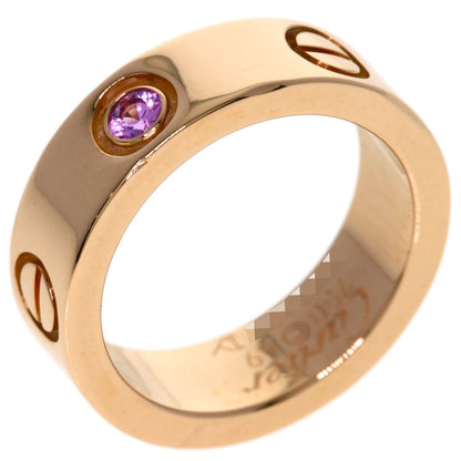 CARTIER Love Ring 1P Pink Sapphire #49 Ring K18 Pink Gold Ladies [Used]