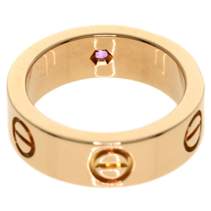 CARTIER Love Ring 1P Pink Sapphire #49 Ring K18 Pink Gold Ladies [Used]