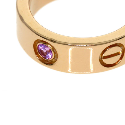 CARTIER Love Ring 1P Pink Sapphire #49 Ring K18 Pink Gold Ladies [Used]