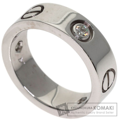 CARTIER love ring 3P Diamond #49 Ring K18 White Gold Ladies [Used]
