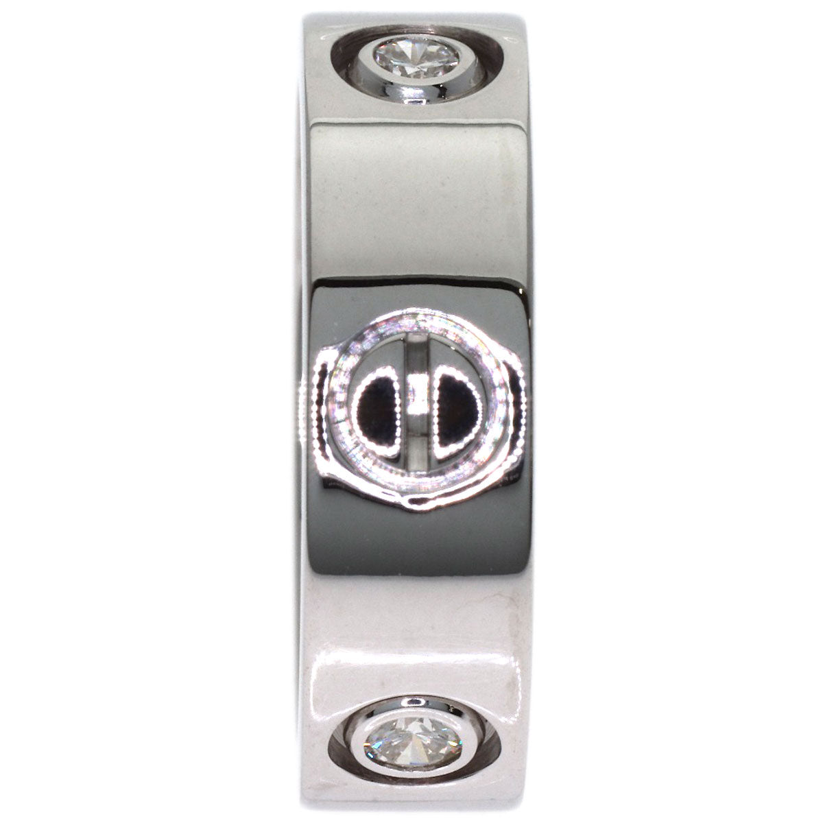 CARTIER love ring 3P Diamond #49 Ring K18 White Gold Ladies [Used]