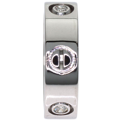 CARTIER love ring 3P Diamond #49 Ring K18 White Gold Ladies [Used]
