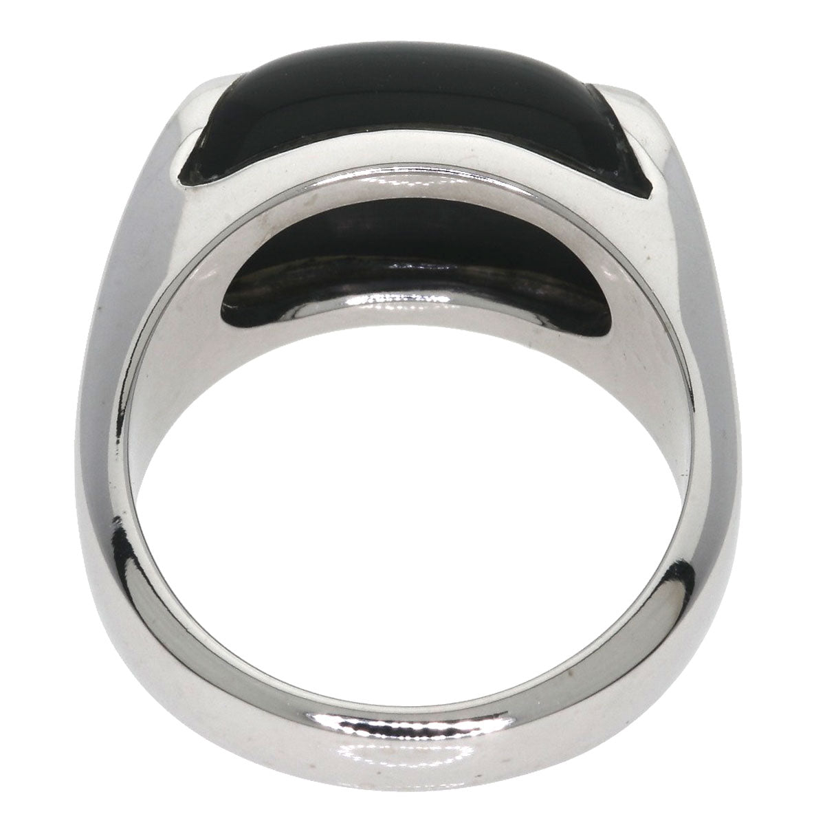 BVLGARI Tronchetto Onyx Ring K18 White Gold Ladies [Used]