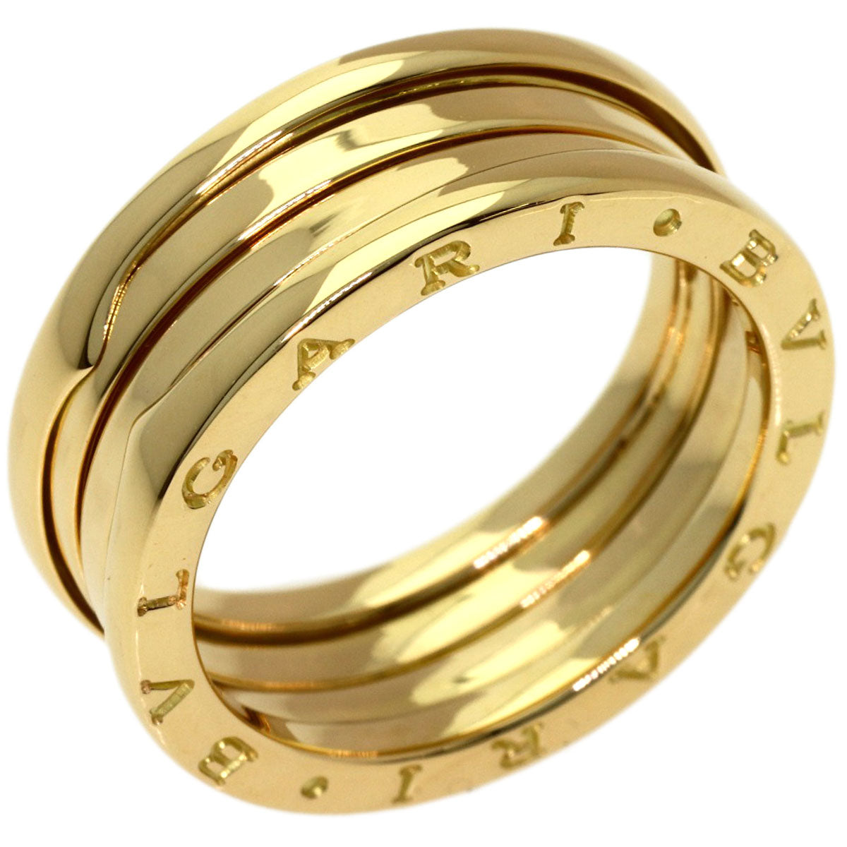 BVLGARI B.zero1 2 band #59 Ring K18 Yellow Gold Ladies [Used]