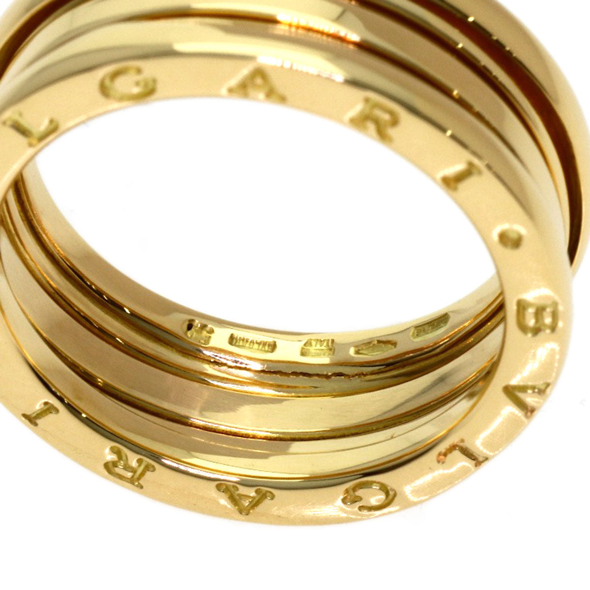 BVLGARI B.zero1 2 band #59 Ring K18 Yellow Gold Ladies [Used]
