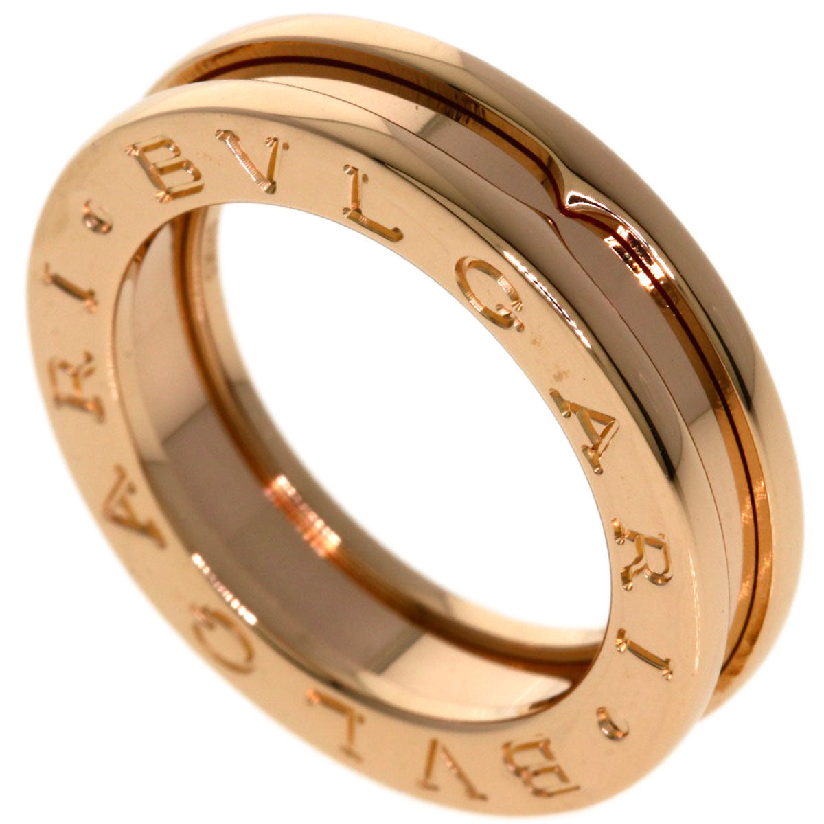 BVLGARI B.zero1 1 Band #47 Ring K18 Pink Gold Ladies [Used]