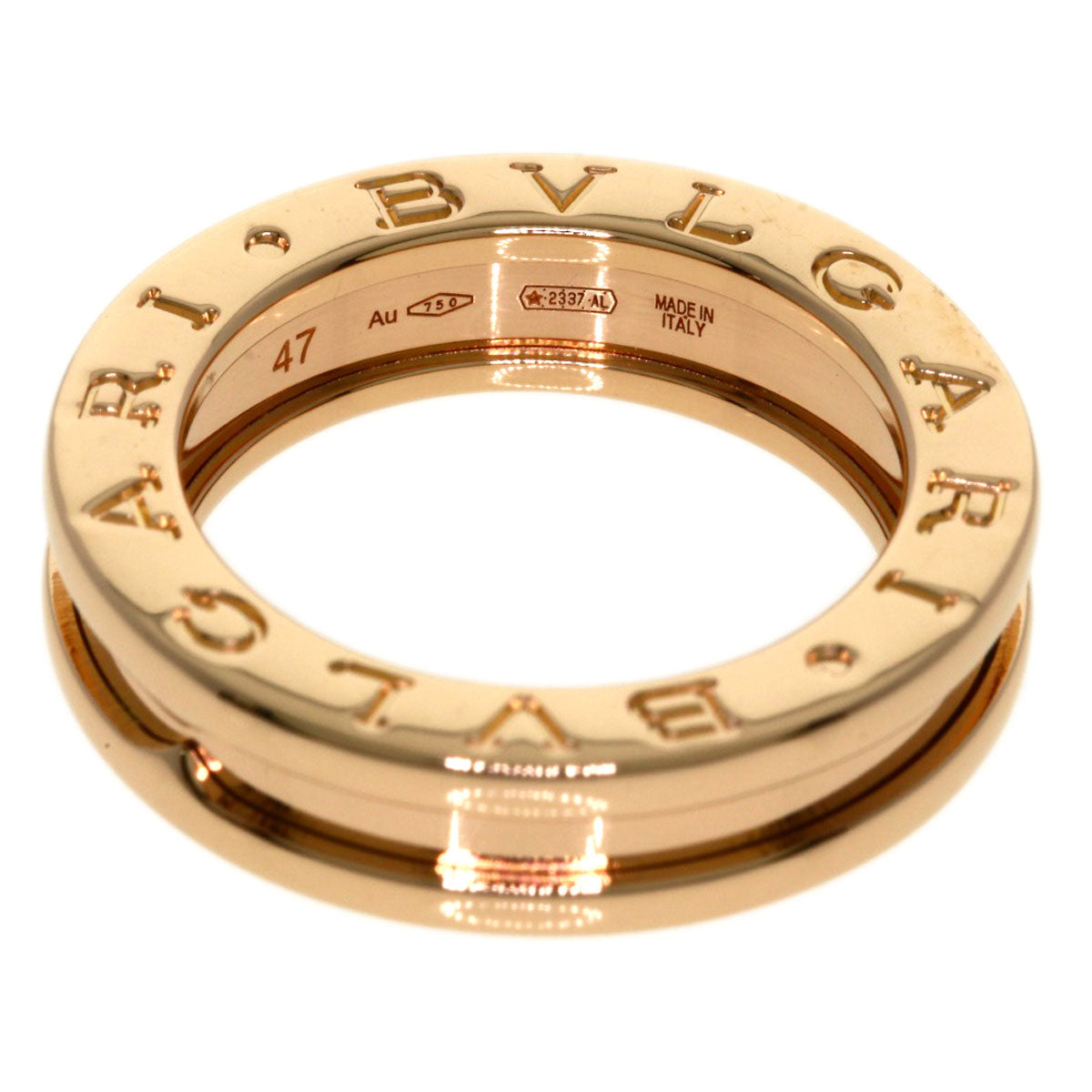BVLGARI B.zero1 1 Band #47 Ring K18 Pink Gold Ladies [Used]