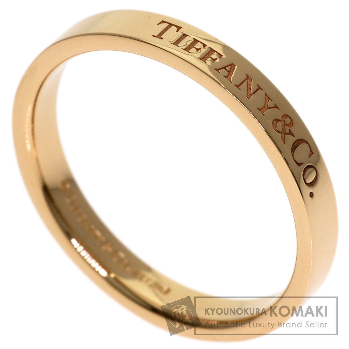 TIFFANY&Co. Flat band Ring K18 Pink Gold Ladies [Used]