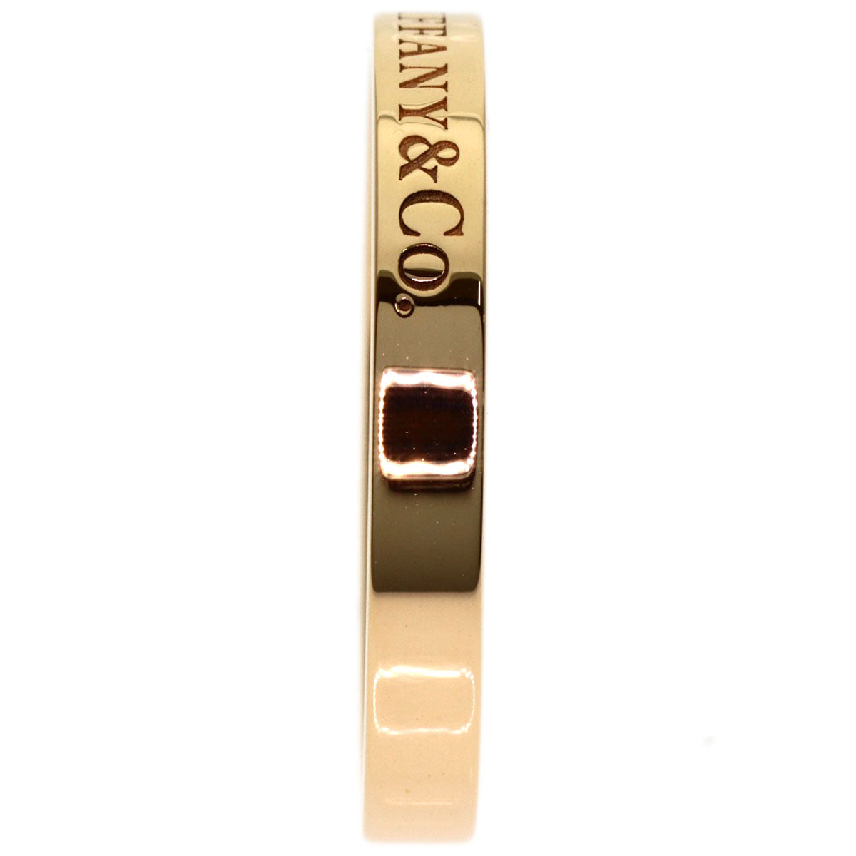 TIFFANY&Co. Flat band Ring K18 Pink Gold Ladies [Used]