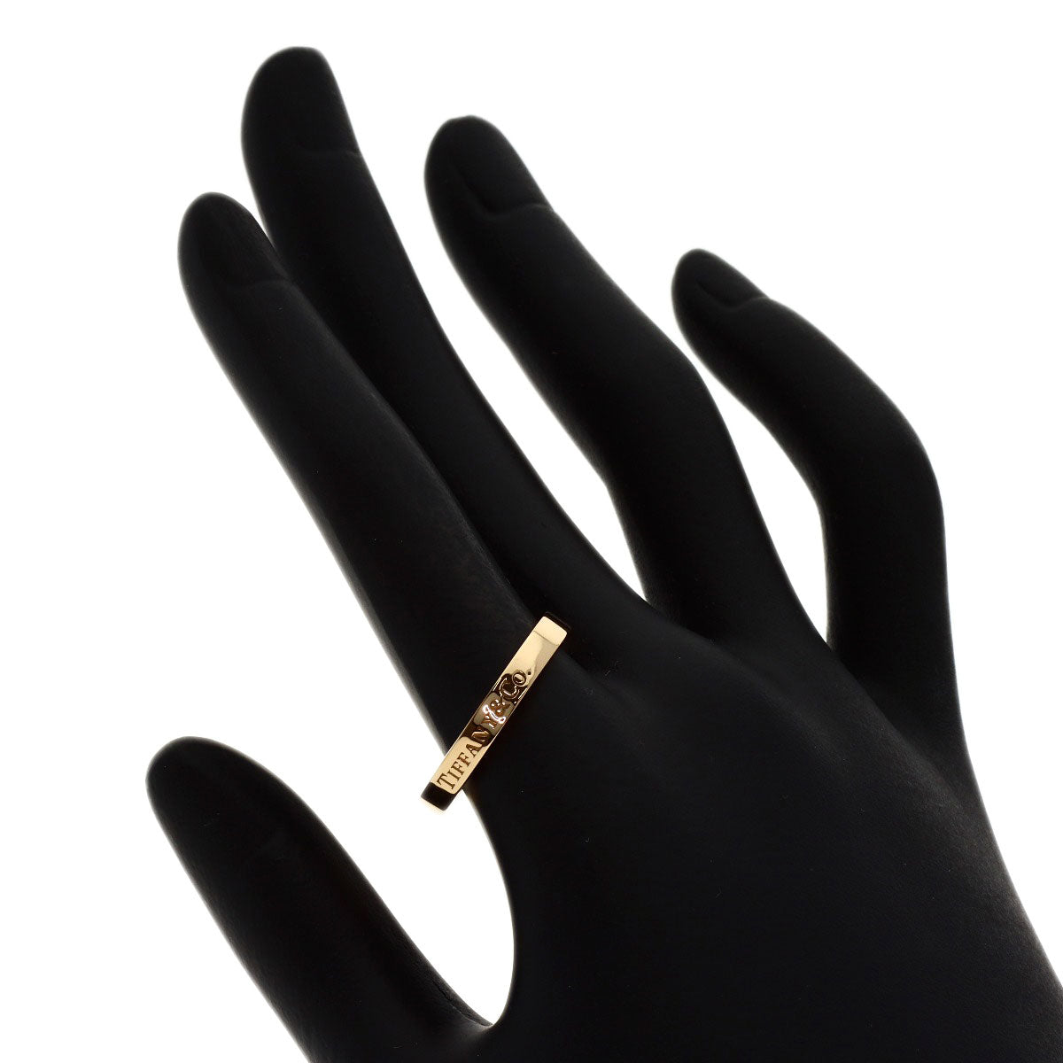 TIFFANY&Co. Flat band Ring K18 Pink Gold Ladies [Used]