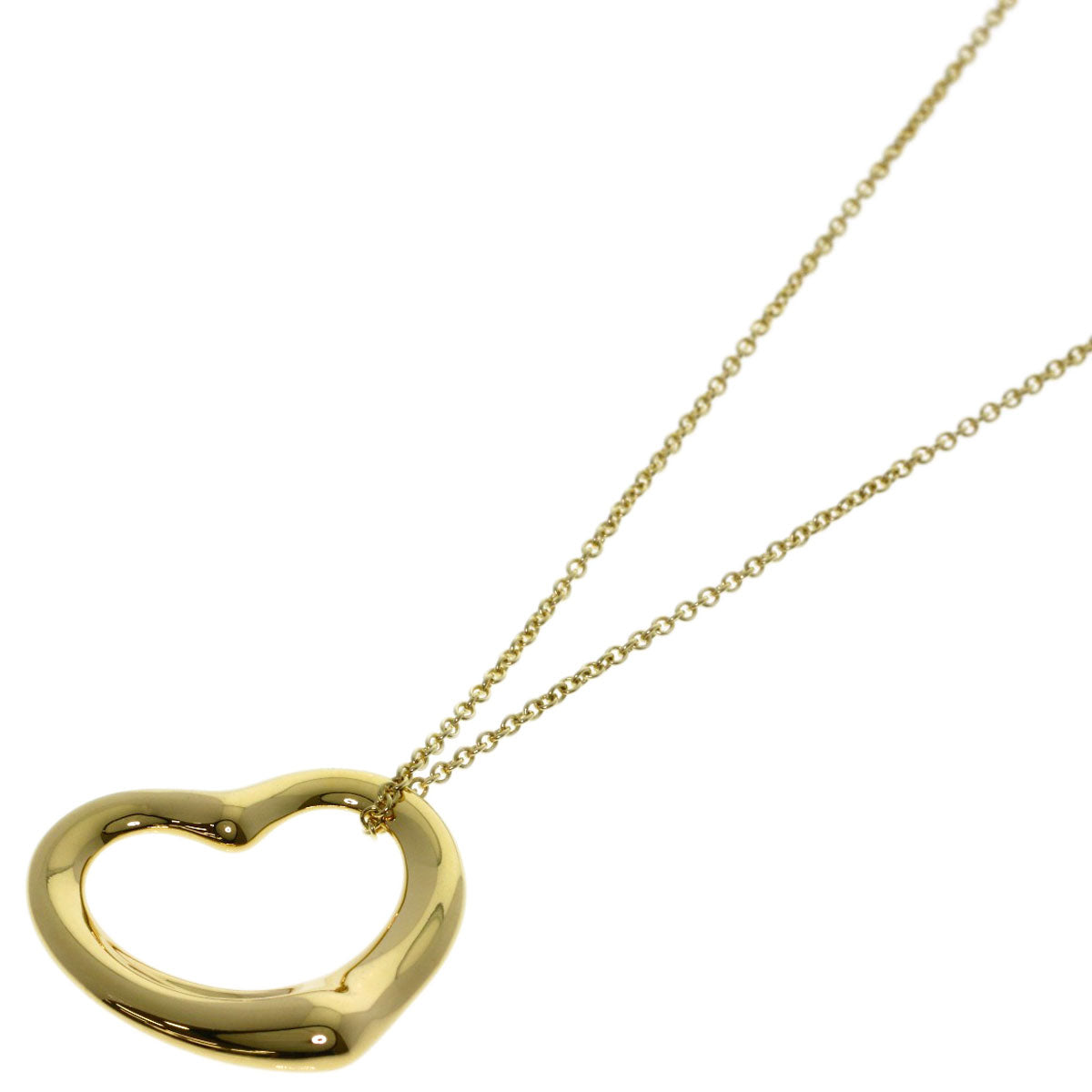 TIFFANY&Co. Open heart Necklace K18 Yellow Gold Ladies [Used]
