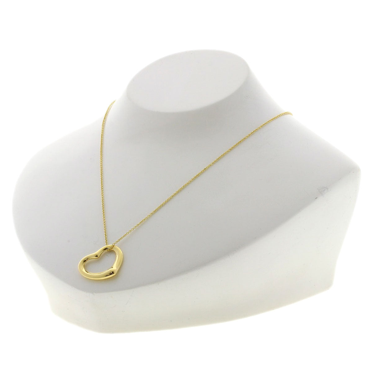 TIFFANY&Co. Open heart Necklace K18 Yellow Gold Ladies [Used]