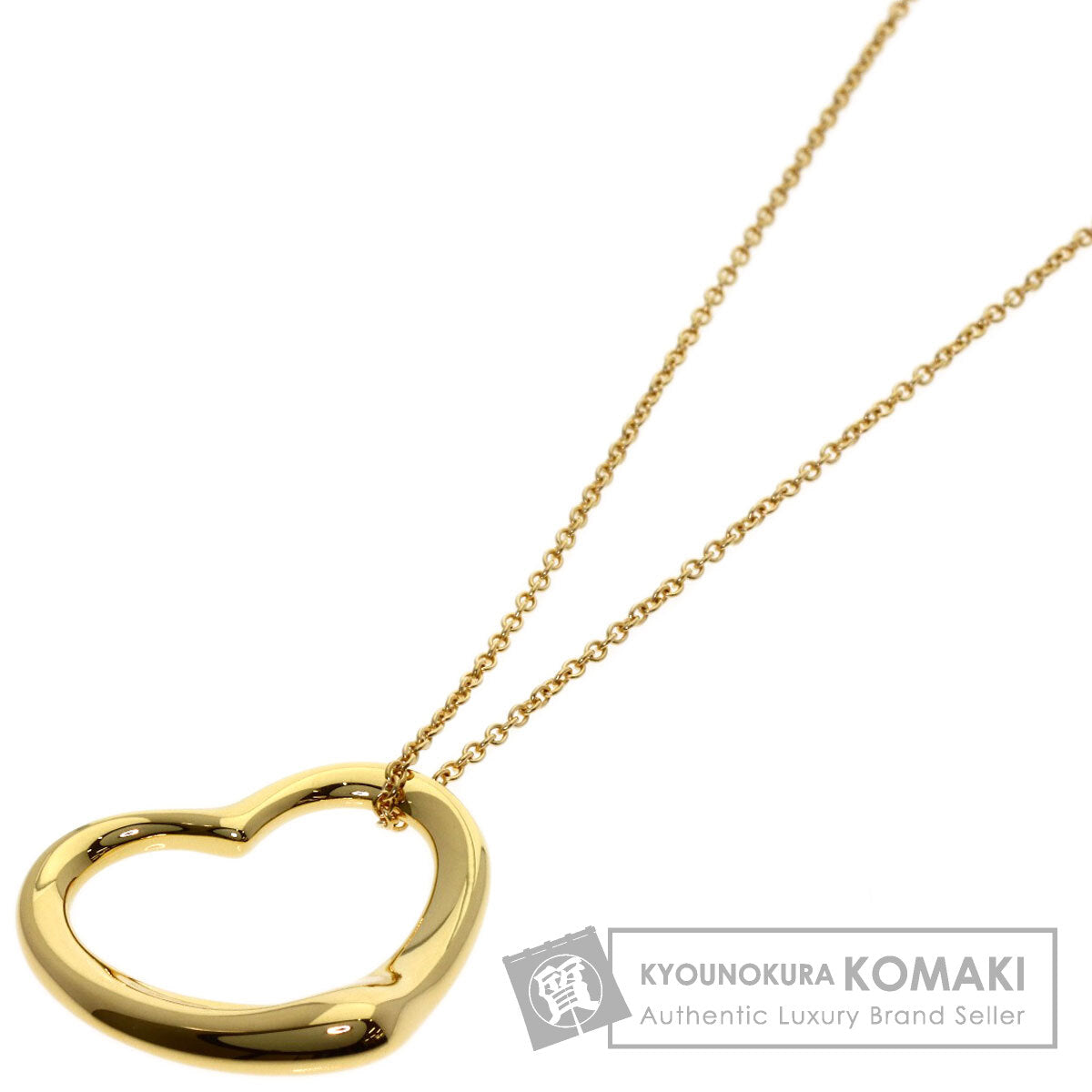 TIFFANY&Co. Open heart Necklace K18 Yellow Gold Ladies [Used]