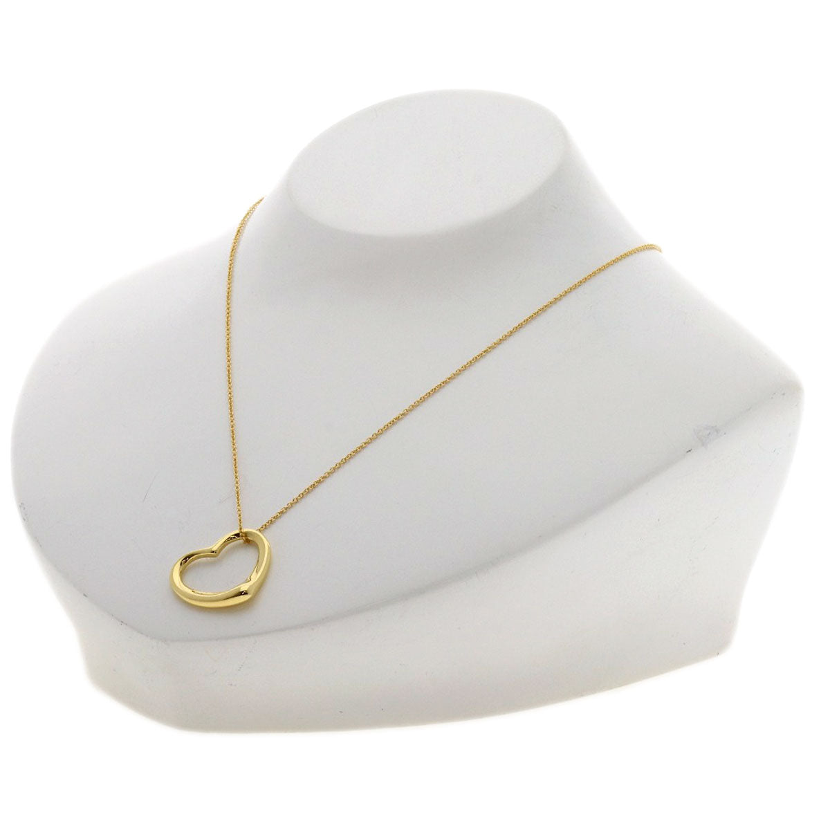 TIFFANY&Co. Open heart Necklace K18 Yellow Gold Ladies [Used]