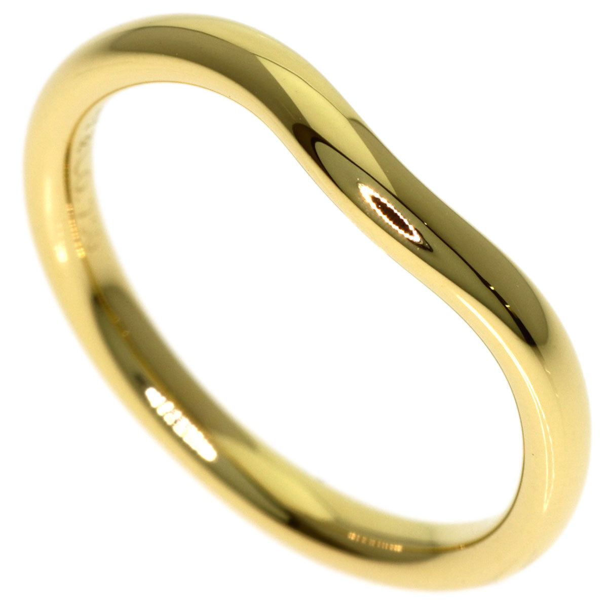TIFFANY&Co. Curved band Ring K18 Yellow Gold Ladies [Used]