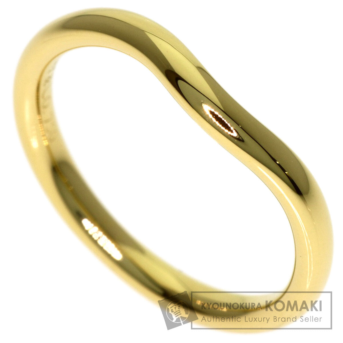 TIFFANY&Co. Curved band Ring K18 Yellow Gold Ladies [Used]