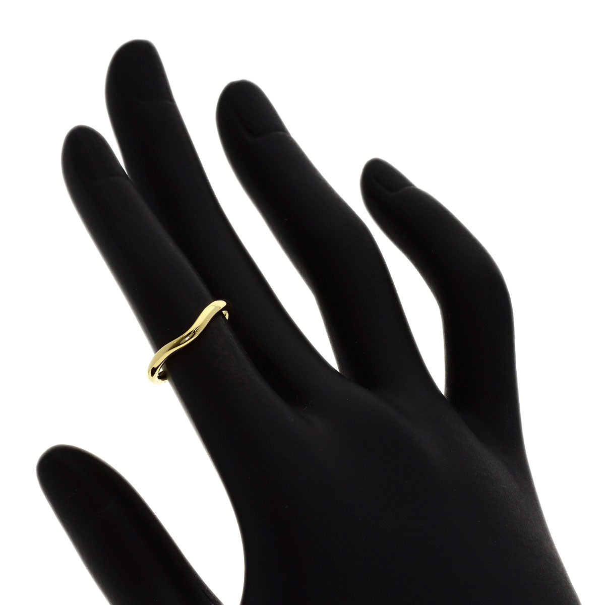 TIFFANY&Co. Curved band Ring K18 Yellow Gold Ladies [Used]