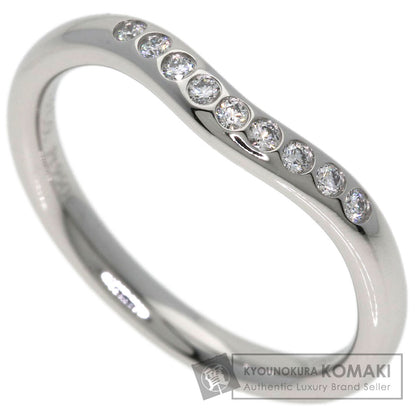 TIFFANY&Co. Curved band Diamond Ring Platinum PT950 Ladies [Used]