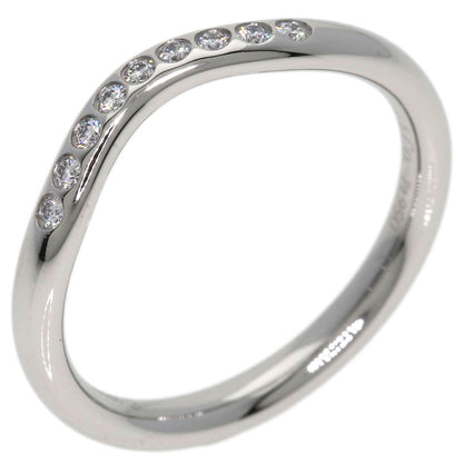 TIFFANY&Co. Curved band Diamond Ring Platinum PT950 Ladies [Used]