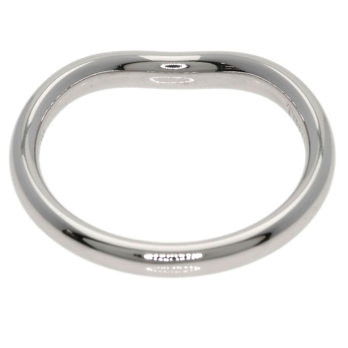 TIFFANY&Co. Curved band Diamond Ring Platinum PT950 Ladies [Used]