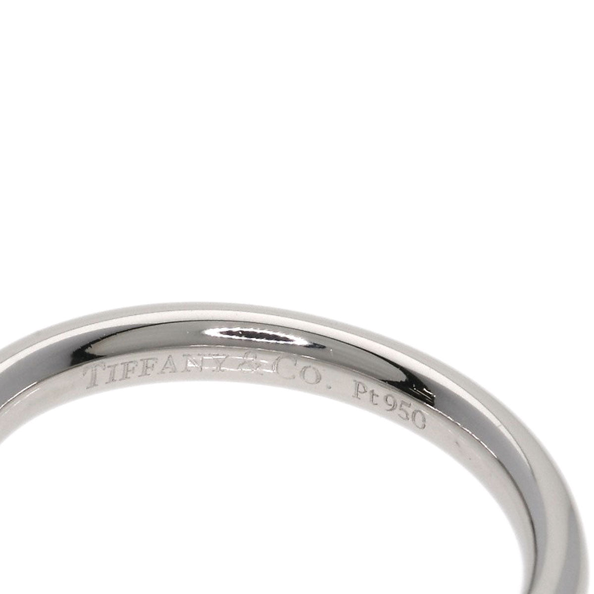 TIFFANY&Co. Curved band Diamond Ring Platinum PT950 Ladies [Used]